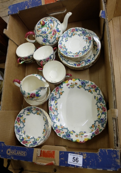 Appraisal: A collection of Royal Cauldon floral dinner and tea ware