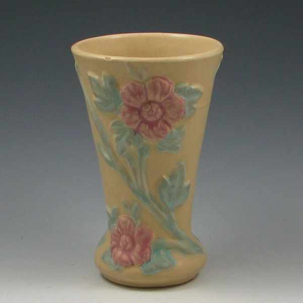 Appraisal: Hull Crabapple vase Unmarked A faint hairline descends from the