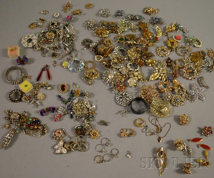 Appraisal: Group of Mostly Paste and Rhinestone Costume Jewelry