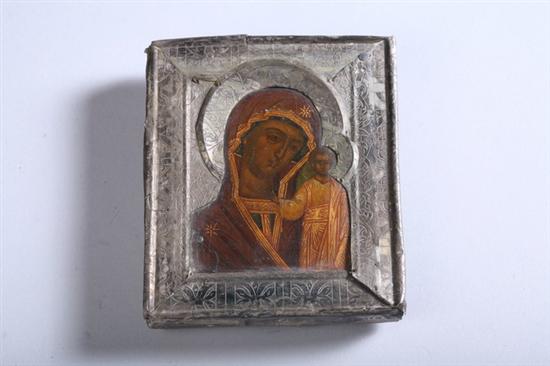 Appraisal: RUSSIAN ICON KAZAN MOTHER OF GOD th century Tempera and