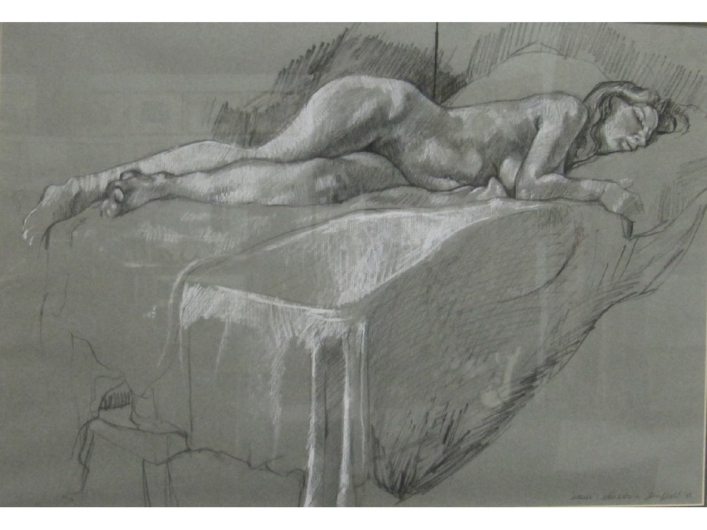 Appraisal: CHRISTINE CAMPBELL Chalk drawing 'Leslie' signed and entitled and dated