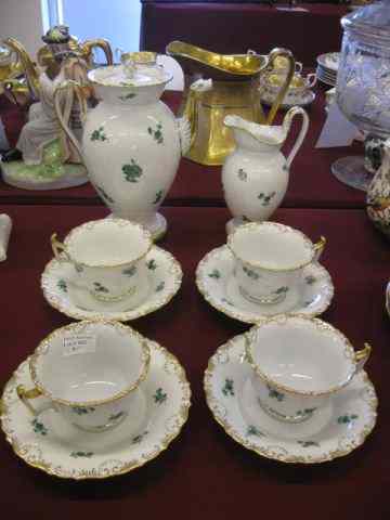 Appraisal: Meissen Porcelain Coffee Service includes '' pot tall creamer cups