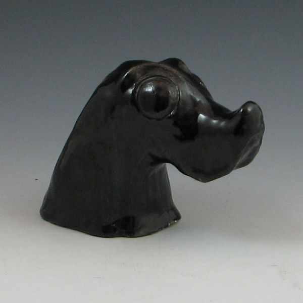 Appraisal: WPA era New Jersey Work Project dog's head figurine Signed