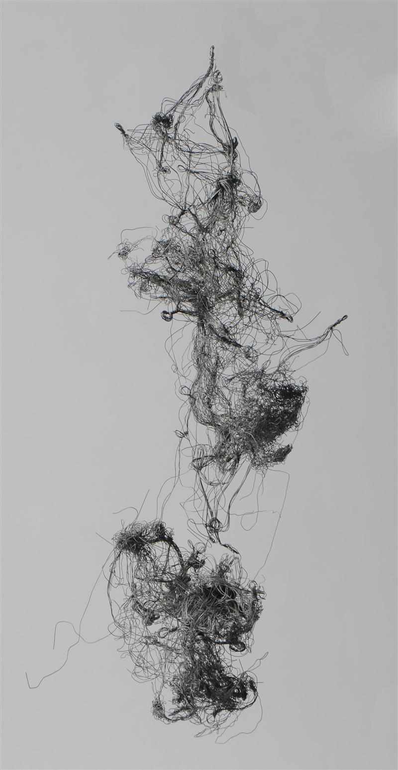 Appraisal: ATTRIBUTED TO ALAN SARET UNTITLED Hanging wire sculpture Provenance Property