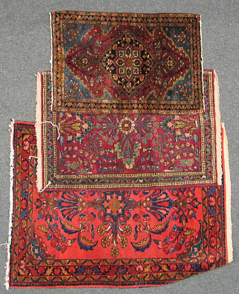 Appraisal: A small Ferehan Sarouk various sizes together with two other