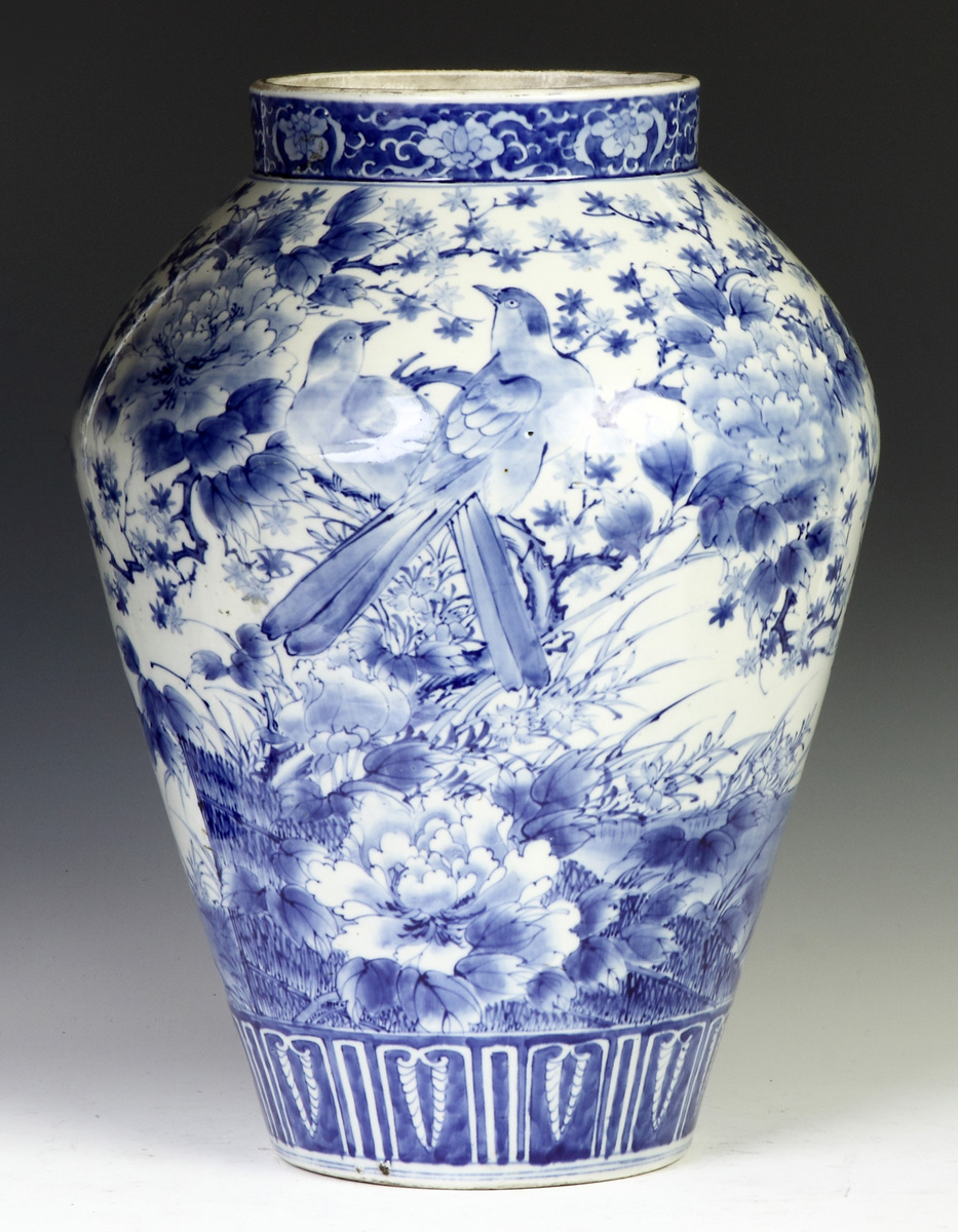 Appraisal: Chinese Blue White Porcelain Vase Landscape