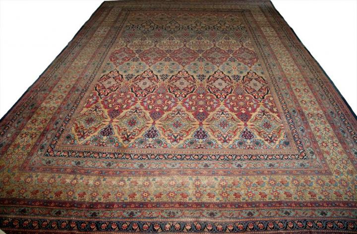 Appraisal: Lavar Kirman Carpet Southeast Persia late th century The overall