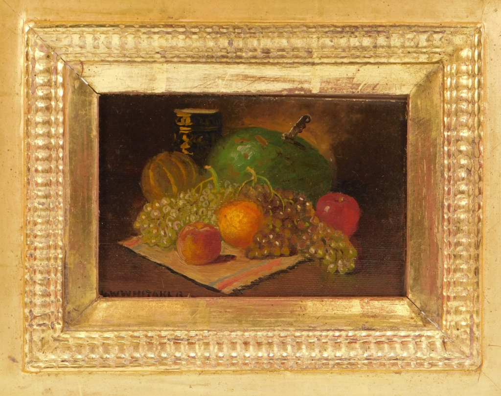 Appraisal: GEORGE W WHITAKER FRUIT STILL LIFE PAINTING Rhode Island New