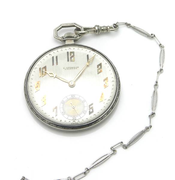 Appraisal: Gubenin An k white gold open face pocket watch with