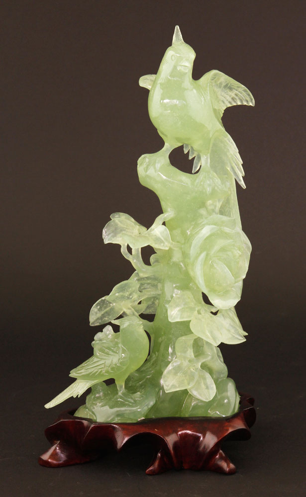 Appraisal: - Chinese Jade Carving of Birds Chinese carving of two