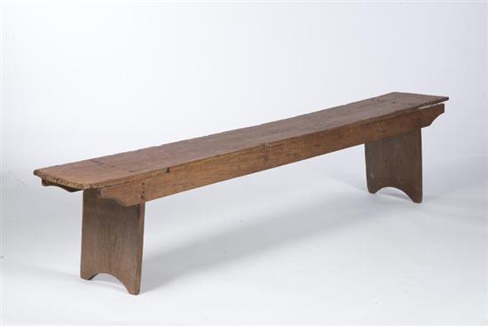 Appraisal: SHAKER BENCH Attributed to Union Village Ohio th century walnut