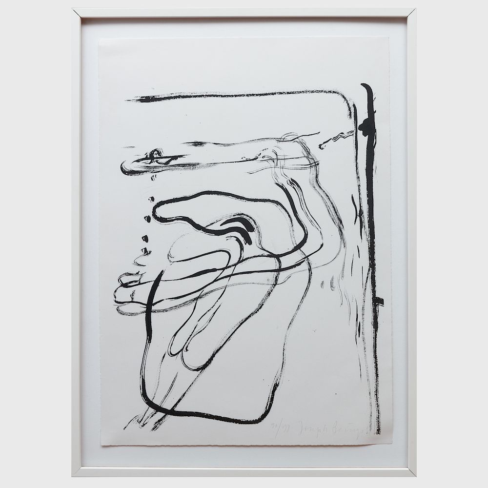 Appraisal: Joseph Beuys - Untitled from Trace I Lithograph in black