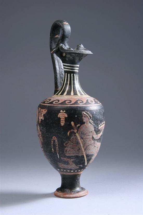 Appraisal: APULIAN RED FIGURE OINOCHOE JUG Circa th century B C