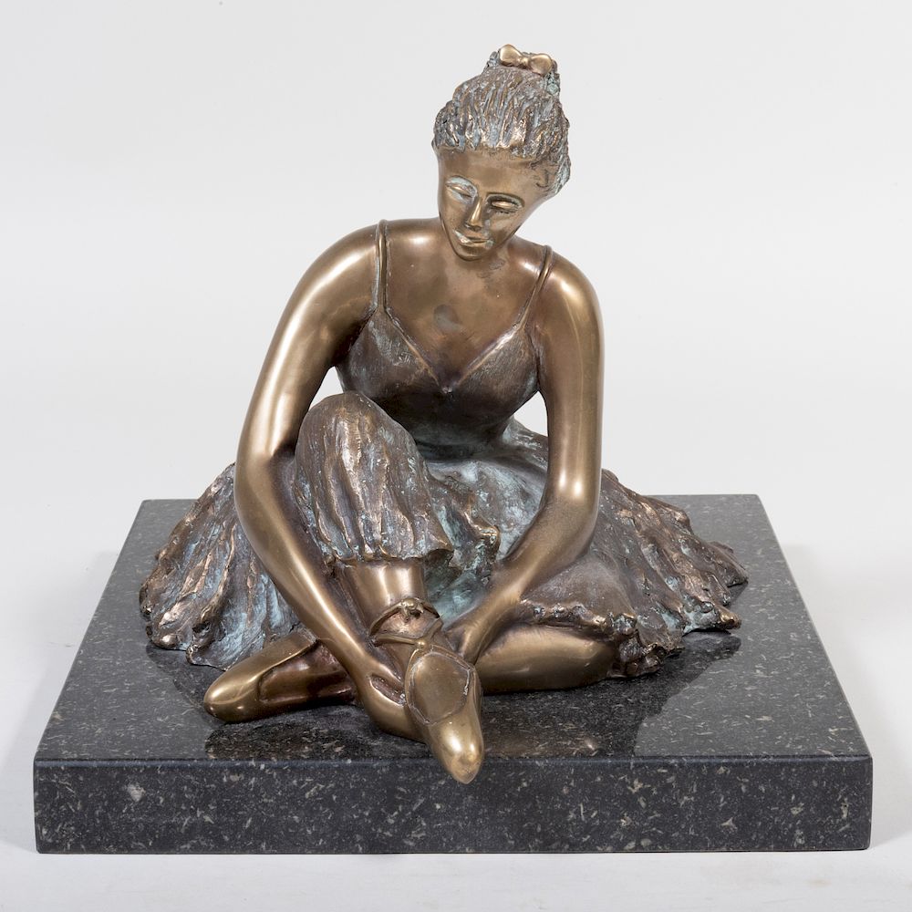 Appraisal: Odette Eid b Dancer II Patinated bronze unsigned x x