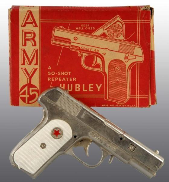 Appraisal: Hubley Army -Shot Repeater Toy Cap Gun Description Includes original