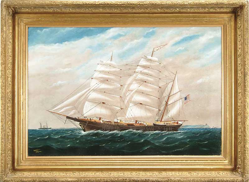 Appraisal: H R BUTMAN th th Century SHIP PORTRAIT OF THE