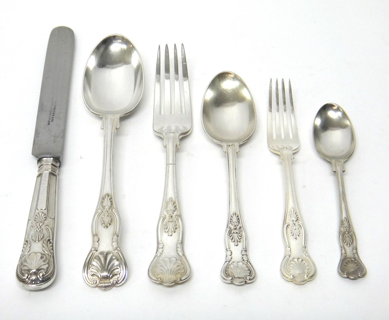 Appraisal: A plated composite King's pattern part table service of flatware