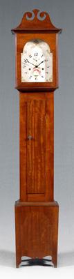 Appraisal: Lumen Watson Cincinnati clock tall highly figured cherry case with