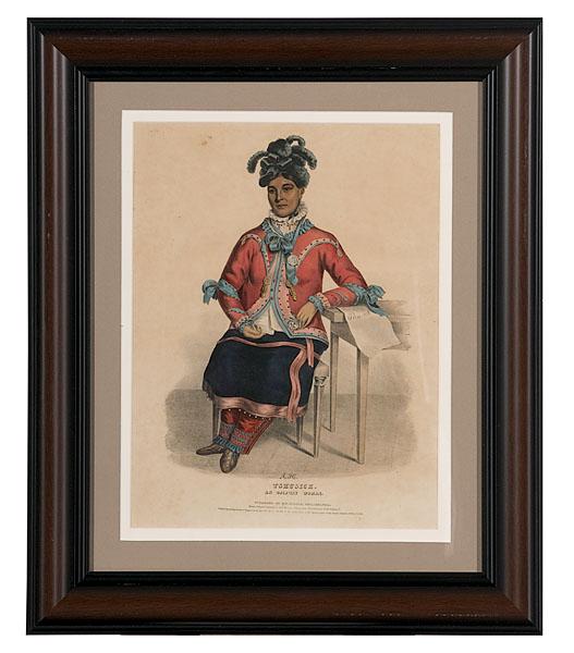 Appraisal: MCKENNEY HALL TSCHUSICK AN OBJIWAY WOMAN hand-colored lithograph published in