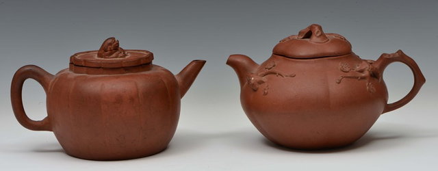 Appraisal: The McKelney CollectionA CHINESE YIXING TEAPOT with kylin handle and