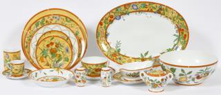 Appraisal: HERMES 'SIESTA' PORCELAIN DINNER SET WITH SERVICE PLATES PIECES Including