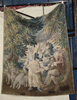 Appraisal: Tapestry Lady and Gentleman with Sheep th Century French '