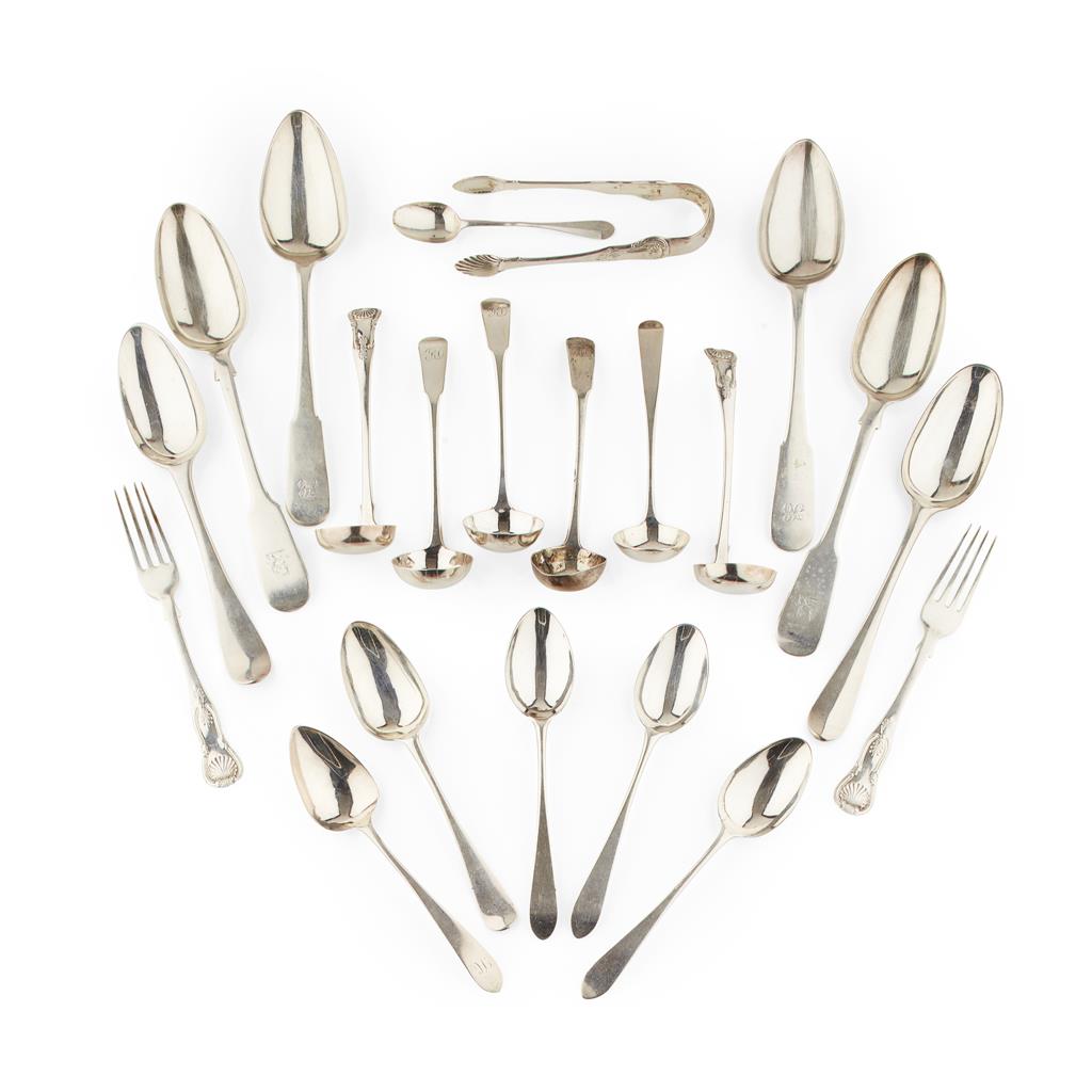 Appraisal: A collection of Scottish flatware various dates and makers to