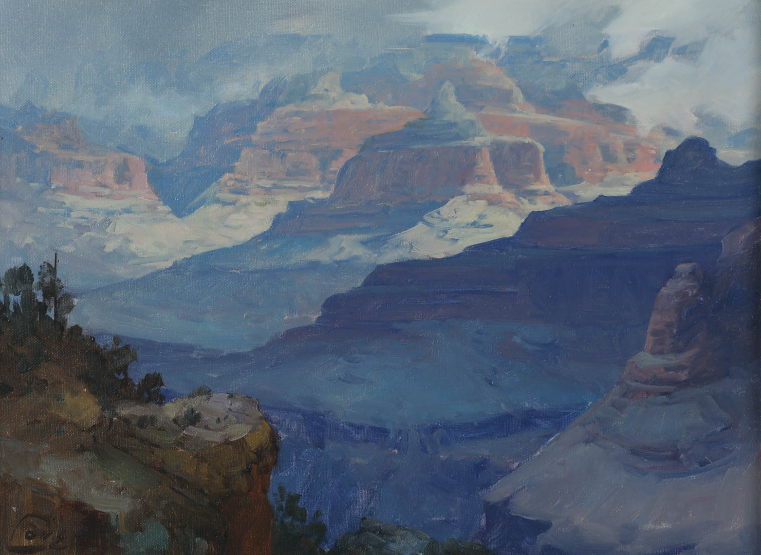 Appraisal: Ralph Love Grand Canyon oil on canvas American - signed