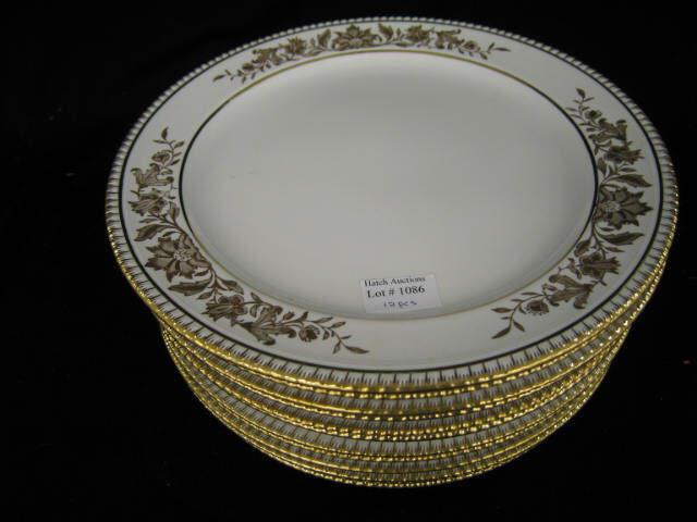 Appraisal: Set of Spode Copeland China Plates elegant gold floral scalloped