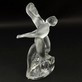 Appraisal: Lalique Deux Danseuses Crystal Group Signed Lalique France and has