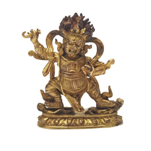 Appraisal: Bronze Figure of Vajrapani Tibeto-Chinese th th Century Surrounded by