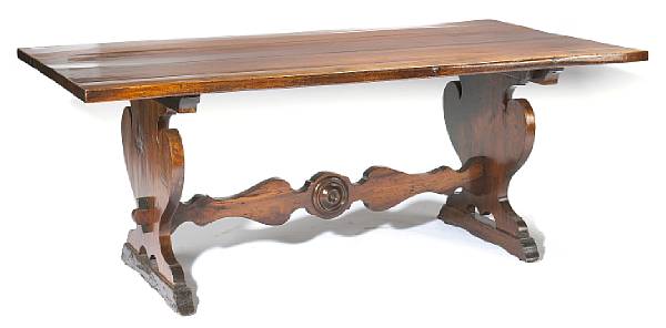 Appraisal: A Northern Italian Baroque style walnut writing table Tuscany th