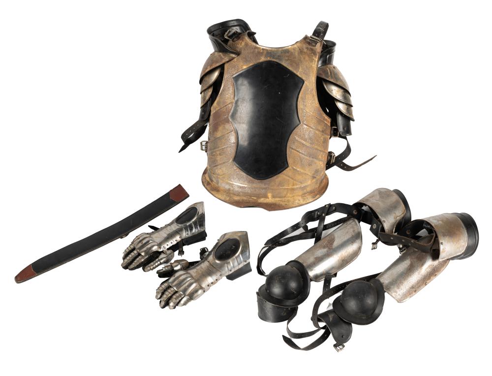 Appraisal: SUIT OF ARMOR th century mixed metals and leather the