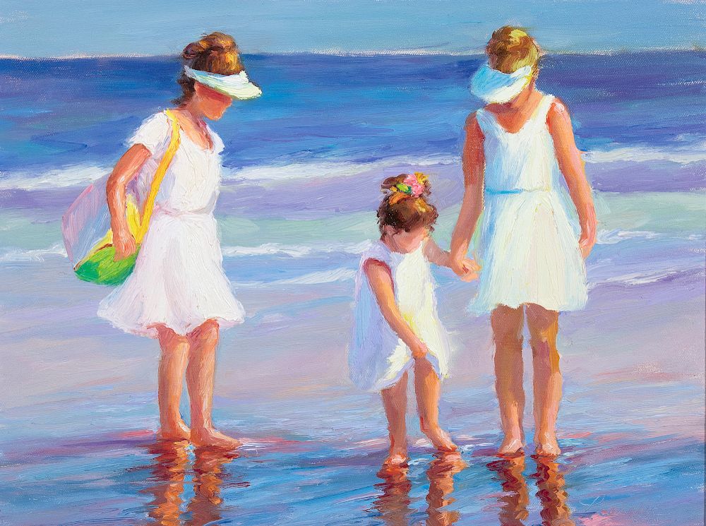 Appraisal: Diane Leonard At the Beach Leonard Diane b At the