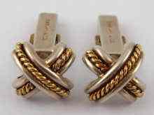 Appraisal: A pair of cufflinks by Tiffany designed as knots in