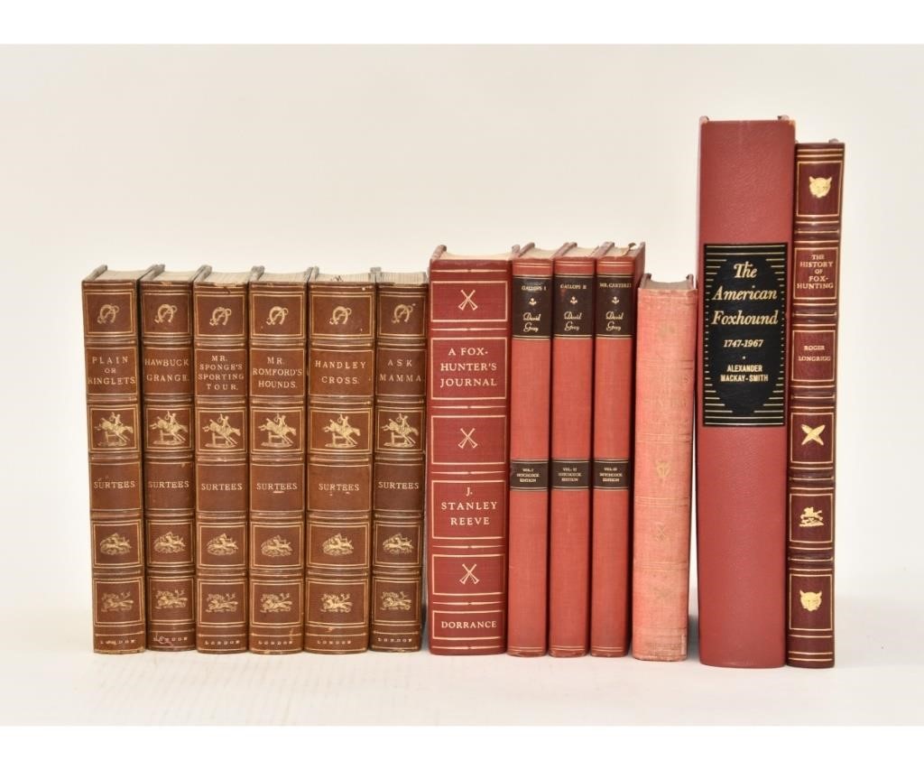 Appraisal: Six volume set of fox hunting books by Surtees with