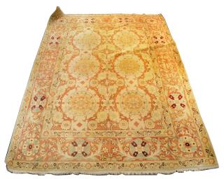 Appraisal: Caucasian Carpet Rug with medallions of red and blue on