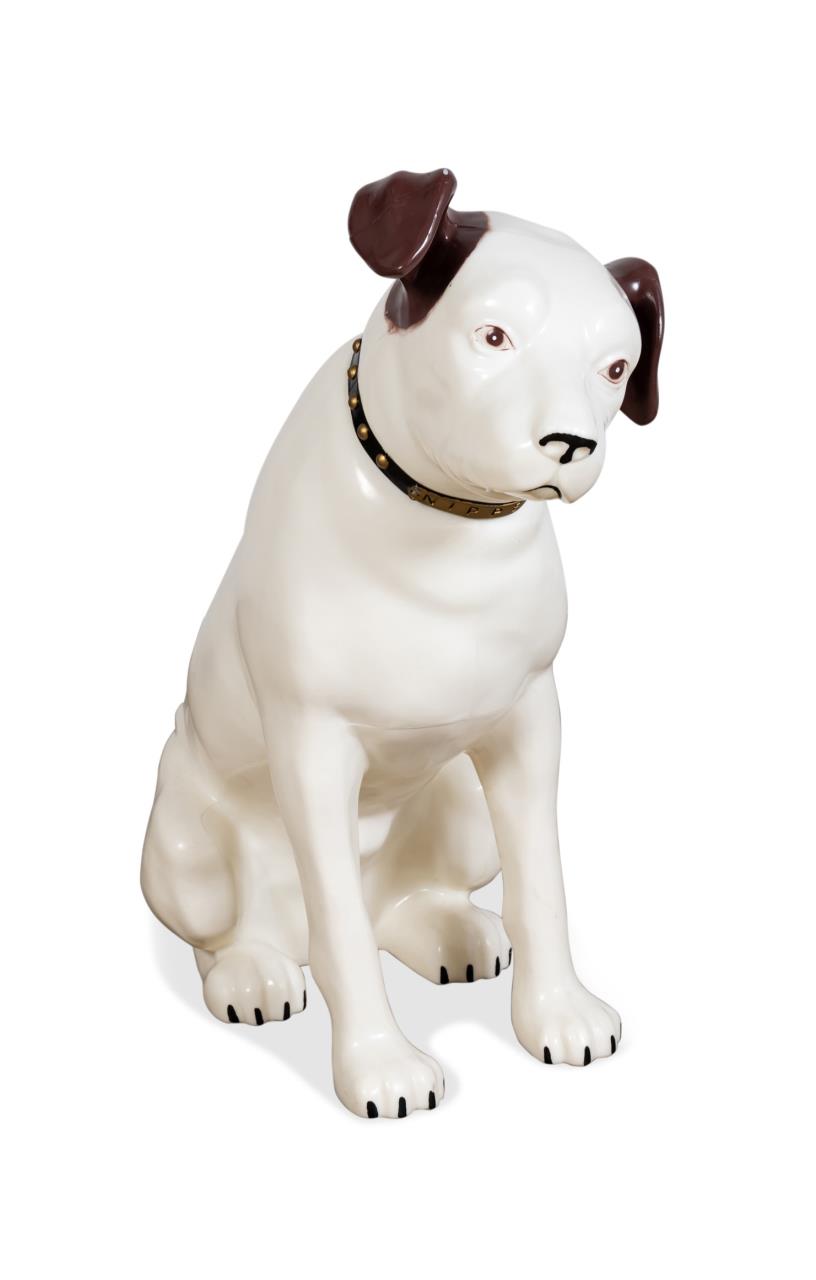 Appraisal: LIFESIZED FIGURE OF RCA 'NIPPER' THE DOG Large plastic statue