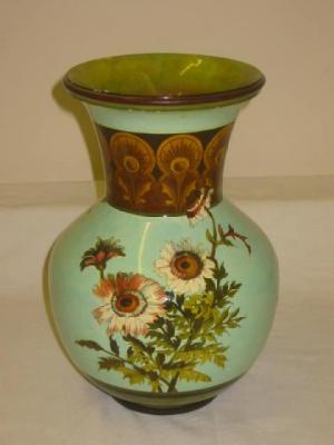 Appraisal: A DOULTON FAIENCE VASE by Isobel Lewis of baluster form