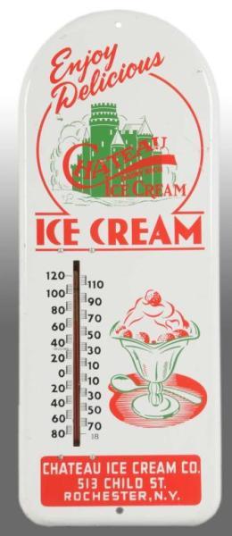 Appraisal: Tin Chateau Ice Cream Thermometer Description Depicts ice cream sundae