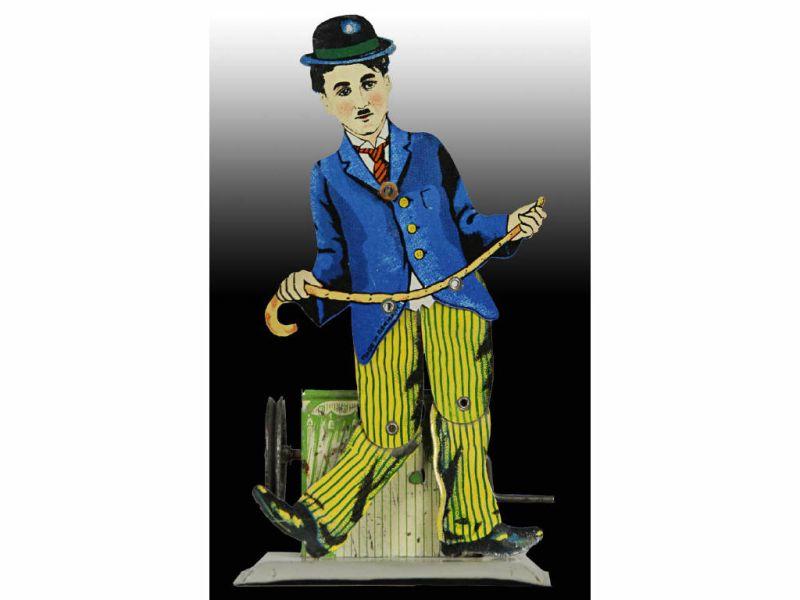 Appraisal: KW Tin Lever-Operated Charlie Chaplin German Slate Description '' T