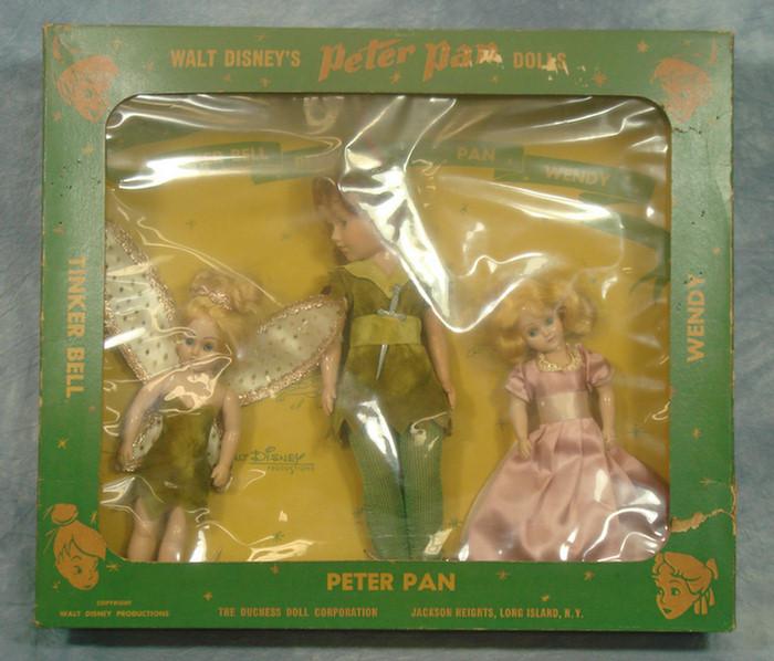 Appraisal: Disney Peter Pan Dolls set hard plastic strung well all