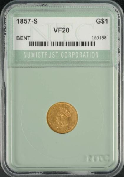 Appraisal: -S Indian Head Gold VF Description Graded by NTC Damaged