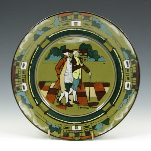 Appraisal: Buffalo Deldare Ware Plate Ye Village Street Buffalo Pottery plate