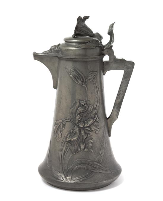 Appraisal: Sale Lot A German Art Nouveau Pewter Tankard kayserzinn and