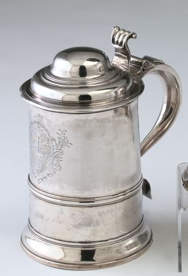 Appraisal: Fine Boldly Modeled George III Sterling Silver Tankard London makers