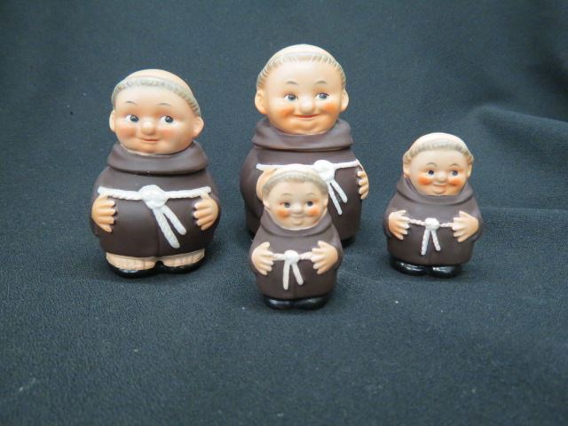 Appraisal: Goebel Friar Tuck Items figural Jam jar sugar salt and