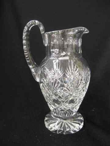 Appraisal: Cut Crystal Pitcher diamond fan motif '' tall excellent