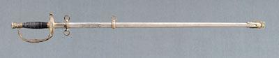 Appraisal: Mdl field officer's sword Horstman fancy brass guard scabbard with