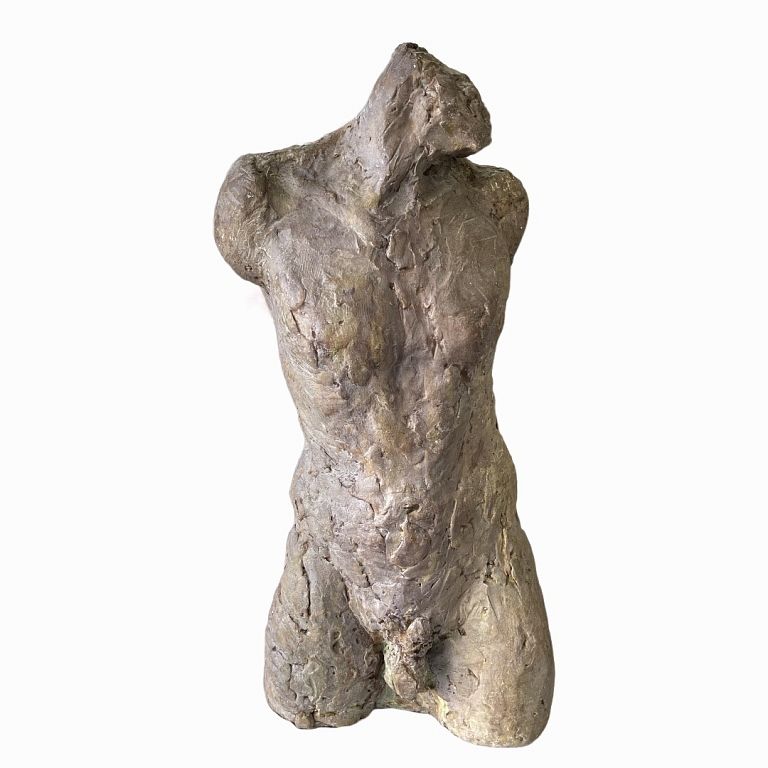 Appraisal: Plaster Bronze Nude Male Sculpture Plaster Bronze Nude Male Sculpture